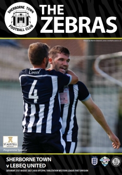 Sherborne Town v Lebeq United programme.